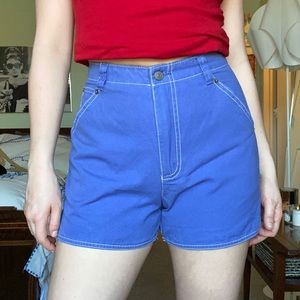 90s vintage periwinkle high waist shorts